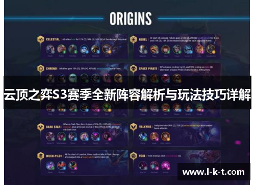 云顶之弈S3赛季全新阵容解析与玩法技巧详解